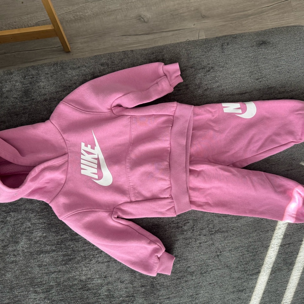 Nike Baby Pink Hoodie and Jogger Set